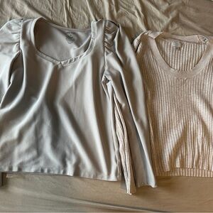 Nine West Cream Blouse Set